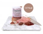 Raw food Pouch on chopping board with rabbit a